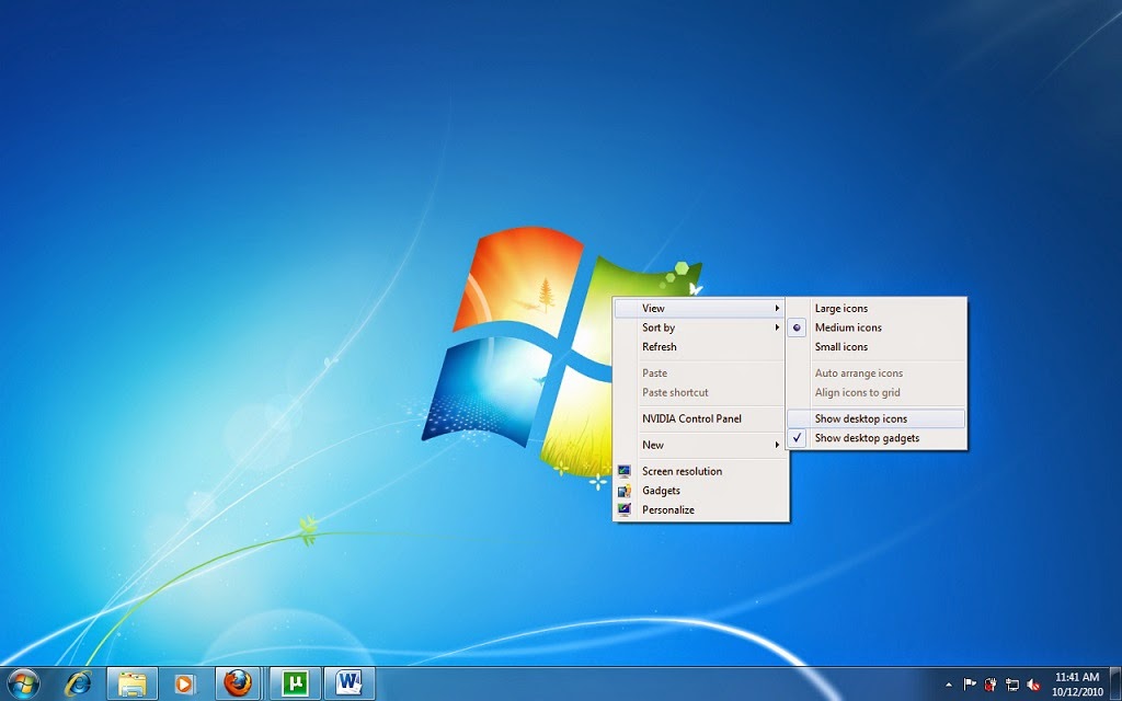 Use Large Icons Windows Vista